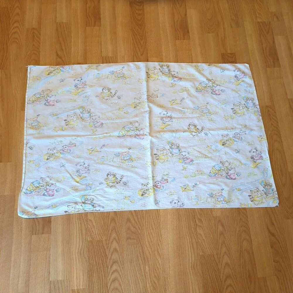 Vintage Shirt Tales Baby Receiving Blanket 80's Hallmark 38